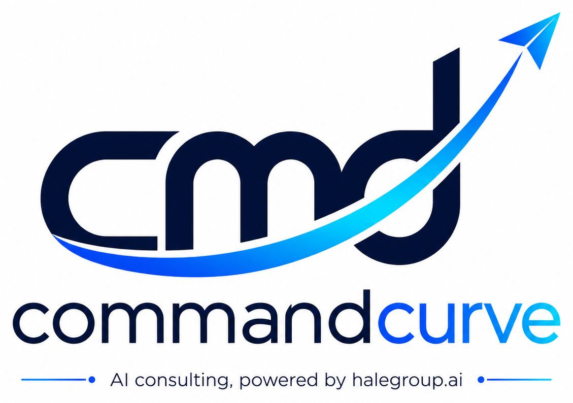 CommandCurve — cmd lettermark with growth-curve arrow